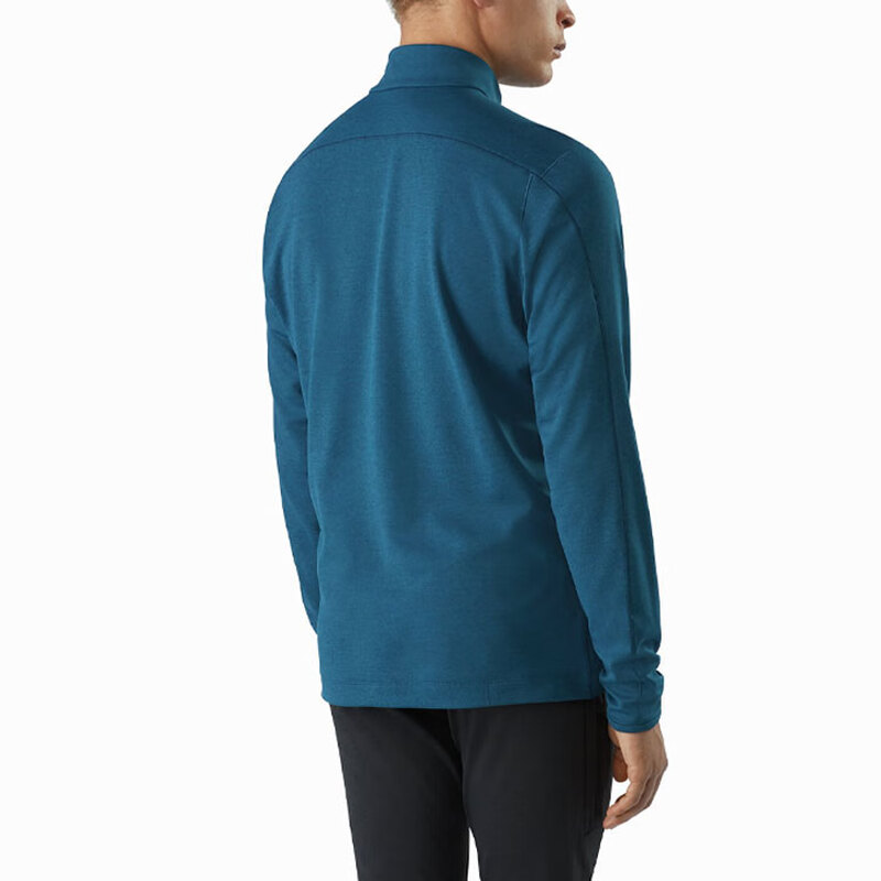 Arc'teryx (ARC TERYX) Christmas gift Arcteryx Motus series AR Zip LS solid color half zipper high collar black gray/Black Heather S