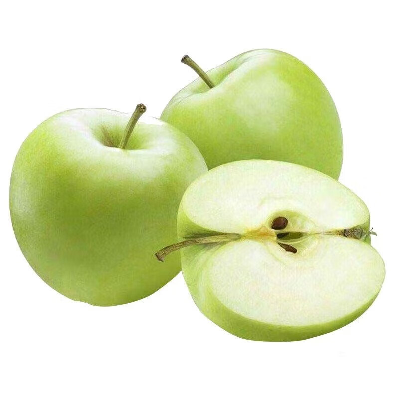 Shandong fresh green apple fruit whole box jin seasonal green apple free shipping seasonal sour and crispy Ugly Pingping fruit for pregnant women 5 jin in box (60-70mm)