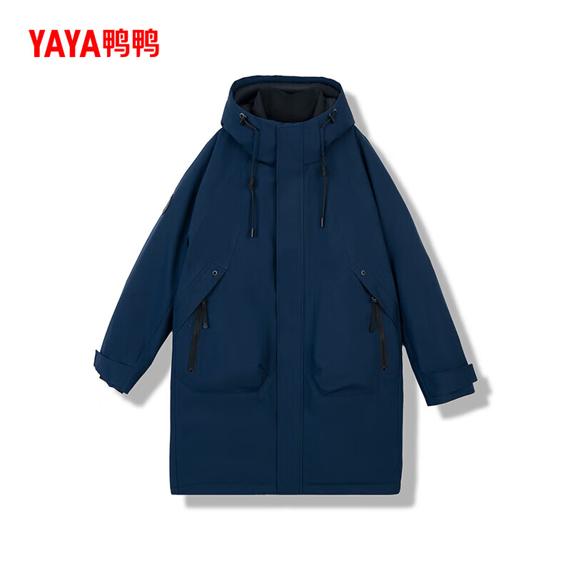 YAYA (YAYA) Xinshan Series YAYA Genuine Down Jacket for Men and Women Same Style Couple Outdoor Thickened Warm 90 Duck Down Jacket YX Navy M (170)