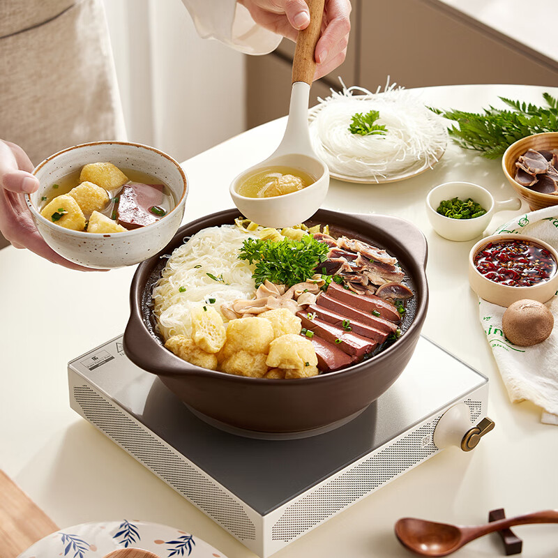 Bear casserole wide-mouth soup pot clay pot rice stew pot high temperature resistance and non-cracking 3.2L health-care pot ceramic pot gas