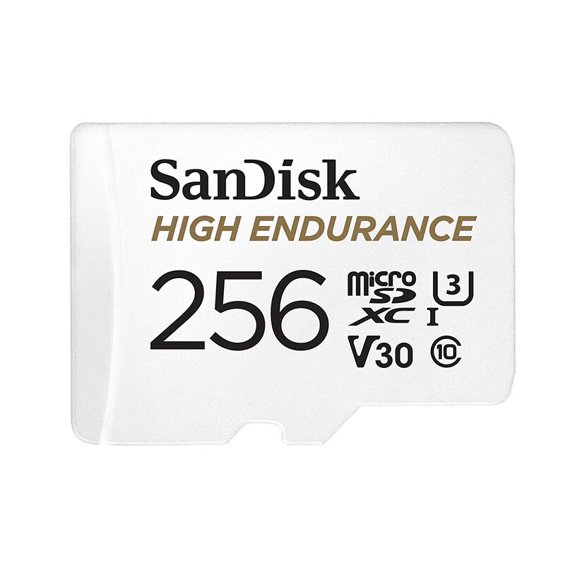 SanDisk 256GB TF (MicroSD) 4K memory card driving recorder, dedicated for surveillance cameras, 20,000 hours of recording, repeated reading and writing, high durability memory card