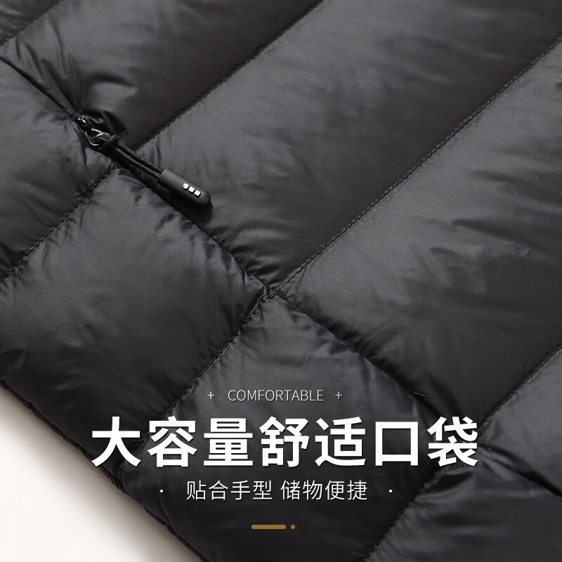 Flying in the Snow 90 Down Lightweight Down Jacket Autumn and Winter Warm Stand-up Collar Casual Simple Down Men's Cold Jacket 180