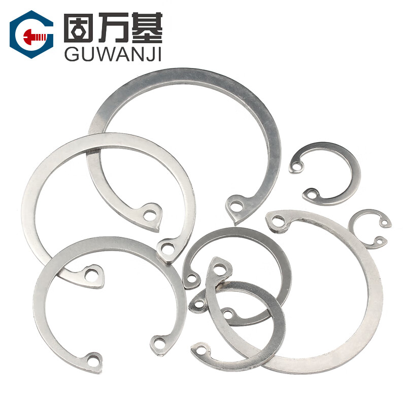 Guwanji 304 stainless steel hole circlip for bearing hole circlip C-type snap ring inner shaft buckle GB893 national standard 10 (50 pieces) 304 material