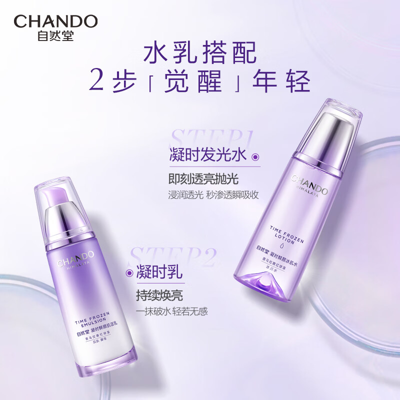 Zitang Ningshi Fresh Facial Water Emulsion Set (Ice Muscle Water 160ml + Lotion 120ml) Moisturizing Lines Lightening New Year Gift