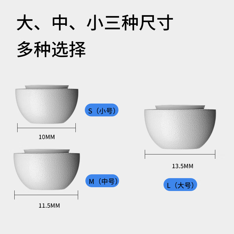 Masentek earphone ear caps and earplug covers, suitable for Apple Airpods Pro 1/2 first and second generation Bluetooth accessories 3 and third generation, soft memory foam, in-ear replacement, medium size