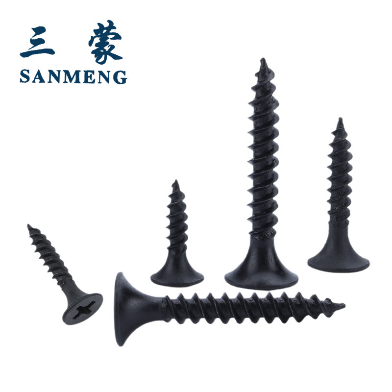 Sanmeng cross self-tapping screws dry wall screws self-tapping cross flat head self-tapping screws GB/T 14210-1993 high strength M3.5*16 (50 pieces)