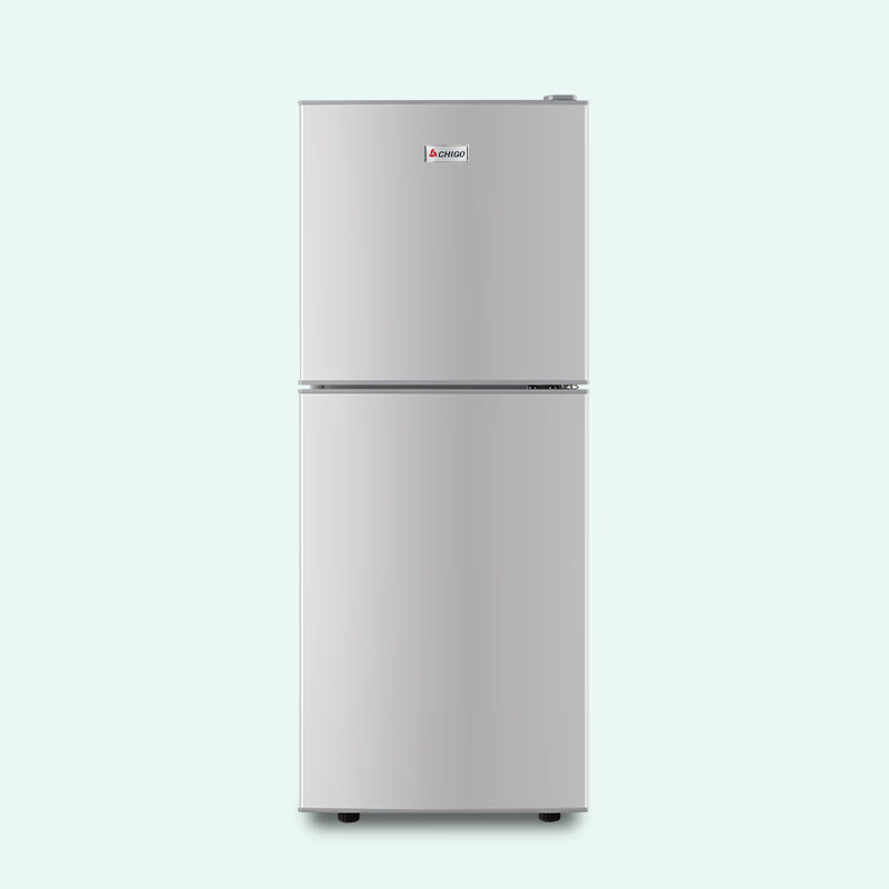 CHIGO double-door refrigerator household small first-class energy efficiency refrigerated freezer small refrigerator rental dormitory apartment office household small refrigerator 122 liters + upper freezer and lower refrigeration + first-class energy efficiency + lighted version
