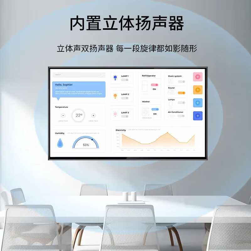 Lenovo conference TV 65/75/85/98/100/110-inch 4K high-definition display large screen monitor no ads no network no system anti-leakage super durable 65-inch Z65ftg + wall mount + desktop base