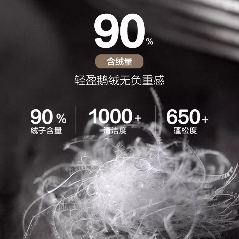 One s Member 90 velvet light and warm hooded goose down jacket Moon Night Black L