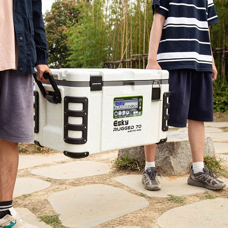 Insulated box, outdoor refrigerator, camping cooler, car-mounted fresh box, commercial seafood large-capacity incubator, portable white cover 6L, free ice plate*1