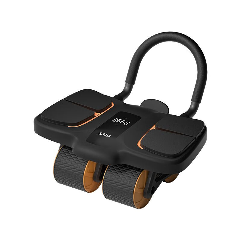 Four-wheel Abdominal Wheel Automatic Rebound Men's and Women's Abdominal Muscle Trainer Abdominal Exercise Equipment for Slimming Belly Training Fashionable New Four-Elbow Support Abdominal Wheel-Black Widened and Enlarged/Safe and Stable/Automatic