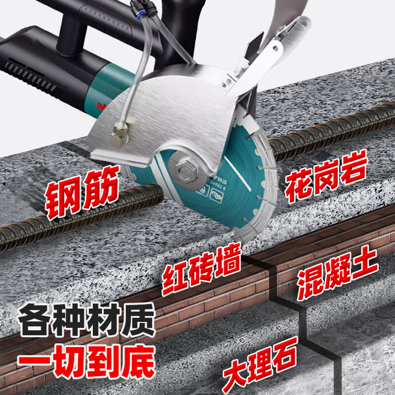 Boda brushless slotting machine, dust-free wire troughing machine, water and electricity installation, one-time molding, high-power wall concrete cutting machine