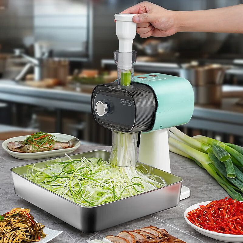 Meizhikou onion shredding machine roast duck green onion pepper electric bean shredder commercial fully automatic onion cutting artifact