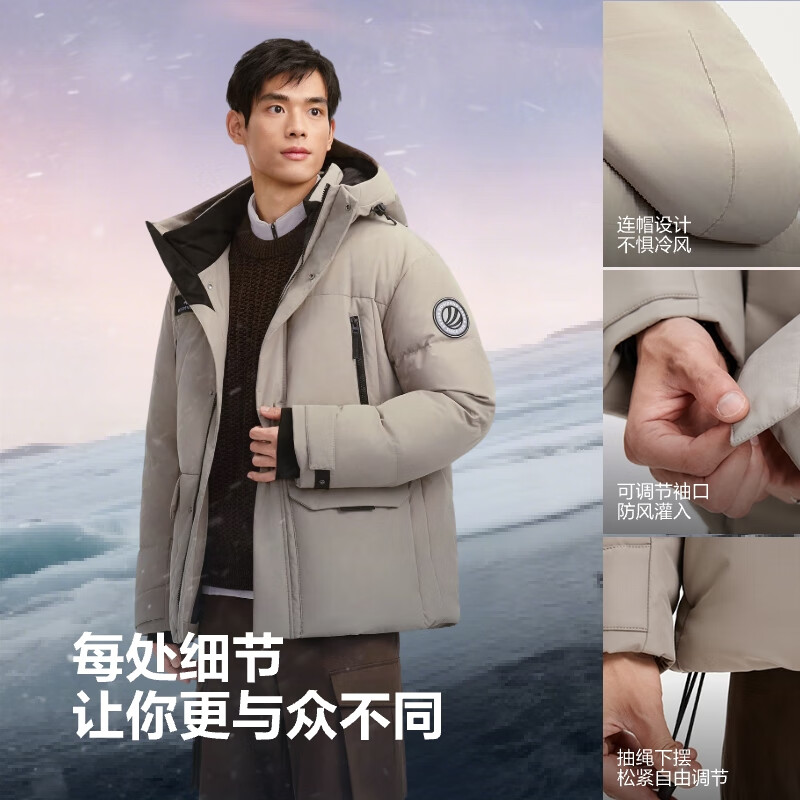 Bosideng 25-year-old extreme cold goose down men and women couples thickened hooded ultimate cold-resistant shopping mall down jacket