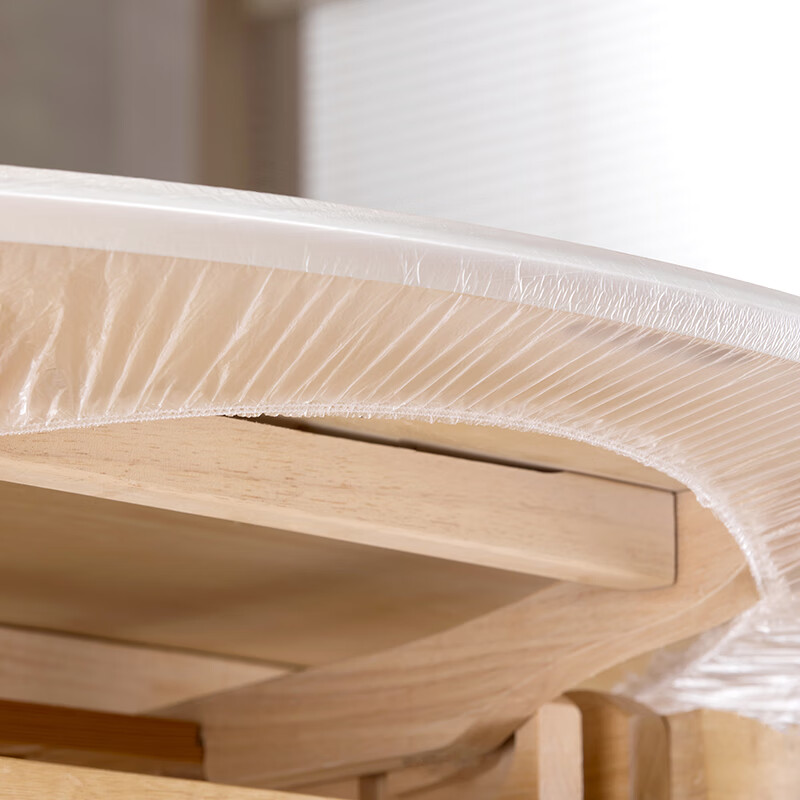 Camellia disposable drawstring tablecloth with elastic round table square table water-proof and thickened barbecue night snack food stall anti-oil and anti-fouling white 100 pieces - round table 1.8 meters丨square table length + width within 2.6 meters