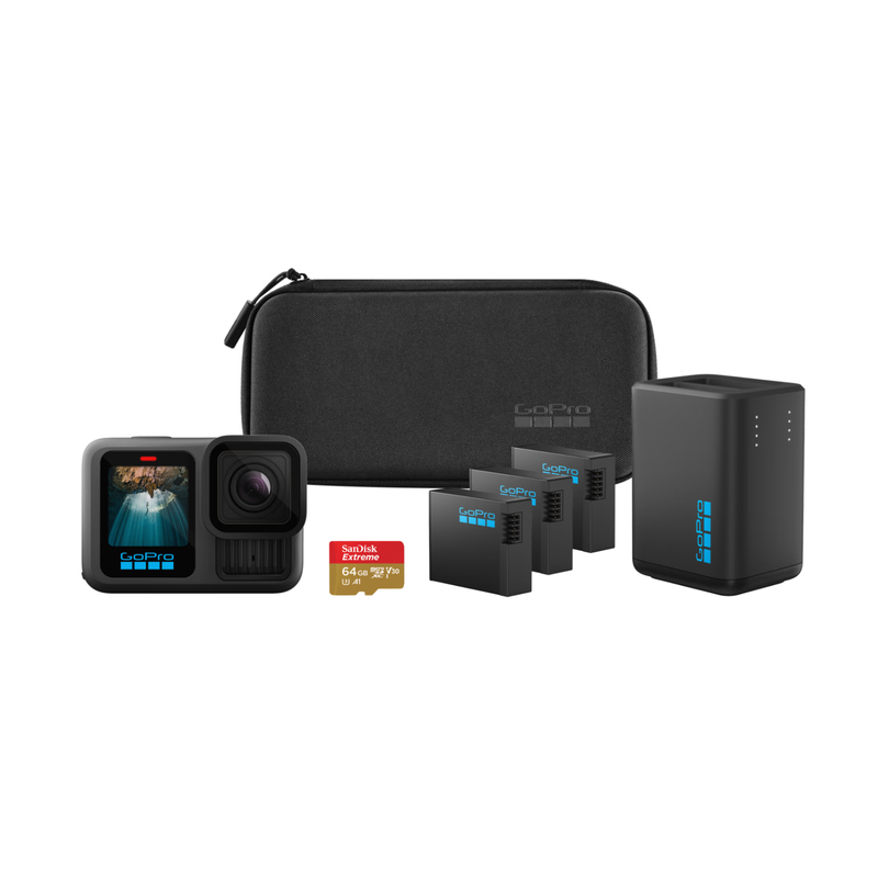 GOPROHERO13 Black official battery life package EPB package (single machine + 64G memory card + dual charge and dual battery)