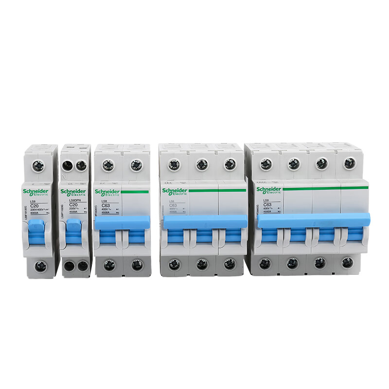 Schneider LS8 air switch small circuit breaker type C 1P16/20A without leakage protection switch household type C 63A 3P