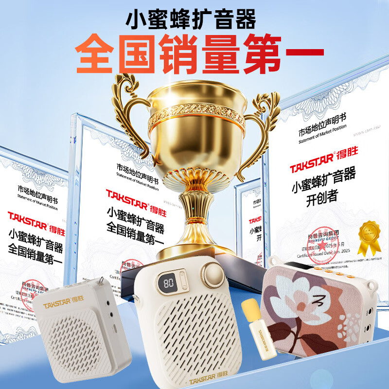 TAKSTAR E30W Wireless Little Bee Amplifier Teacher's Special Guide Speaker Waist Hanging Portable Chinese Style Bluetooth Small Speaker Megaphone Wireless Lecture Microphone Rouyuebai