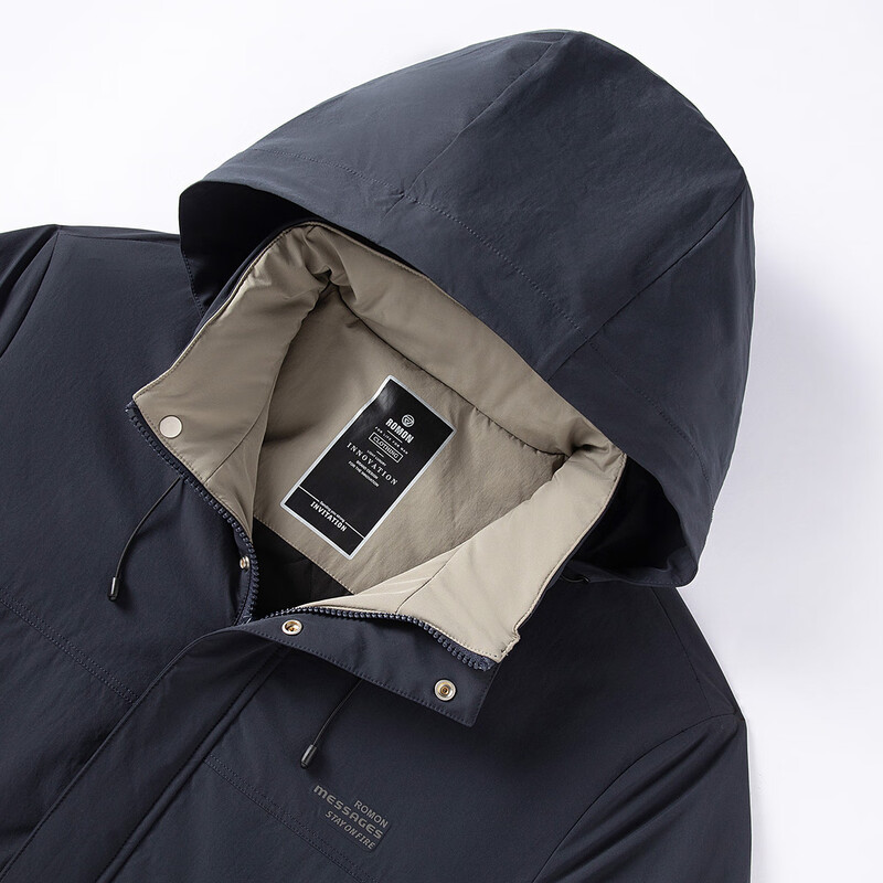 Romon stand collar jacket men's winter outdoor simple solid color quilted jacket breathable casual men's jacket business men's wear