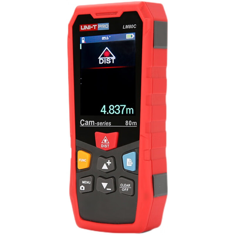 Unilide laser rangefinder camera high-precision laser handheld measuring instrument electronic ruler 200/120m LM80C (80 meters) IPS display