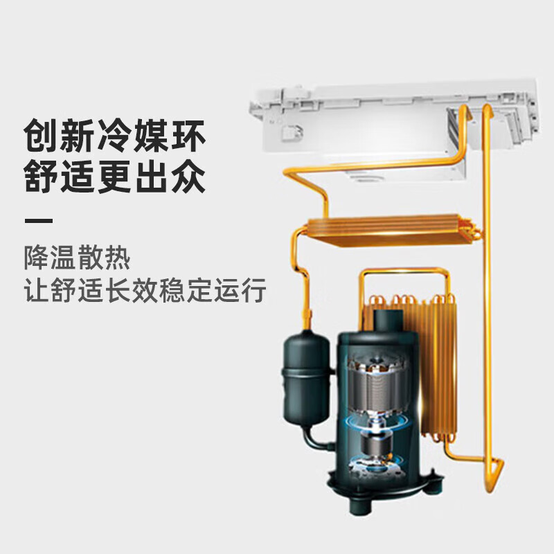 Midea five-horsepower ceiling machine, high static pressure, high energy efficiency central air conditioner, 2-horsepower, 3-horsepower Clavo series ceiling air conditioner, inverter heating and cooling, embedded office ceiling 220V patio machine, 5-horsepower, secondary energy efficiency 220V (bare metal)