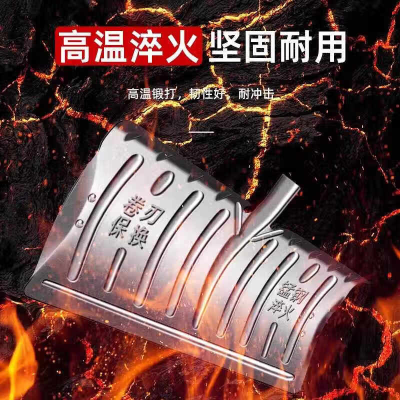 Cast solid snow shovel pusher snow shovel pusher snow board manganese steel snow shovel large deicing and snow removal tool black deicing ice breaking shovel + 1.2m solid wood pole