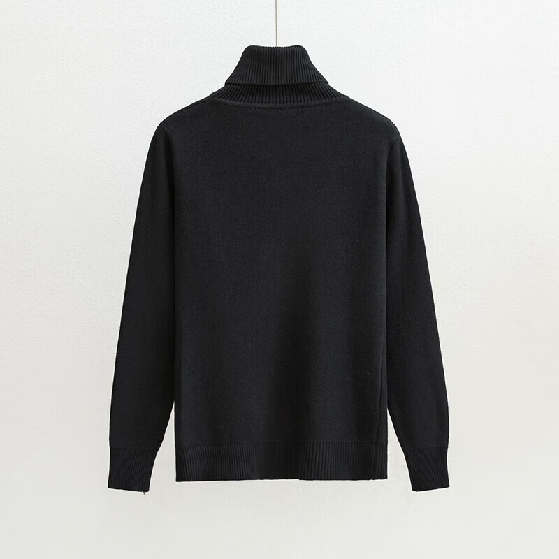 She pool turtleneck sweater 2025 winter new women's slim fit simple plus velvet inner pullover bottoming shirt