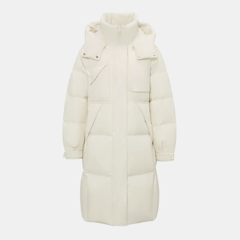 Flying in the snow, large quilt down jacket, new long classic silhouette windbreaker type, hooded down jacket, thickened silhouette, Ji Qianbai|8353 S/160/84A