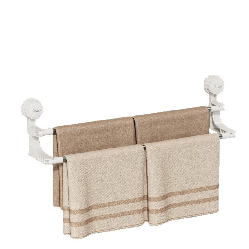 Suction cup towel rack bathroom retractable towel bar no punching bathroom storage rack bathroom towel storage rack adjustable strong suction towel rack transparent white
