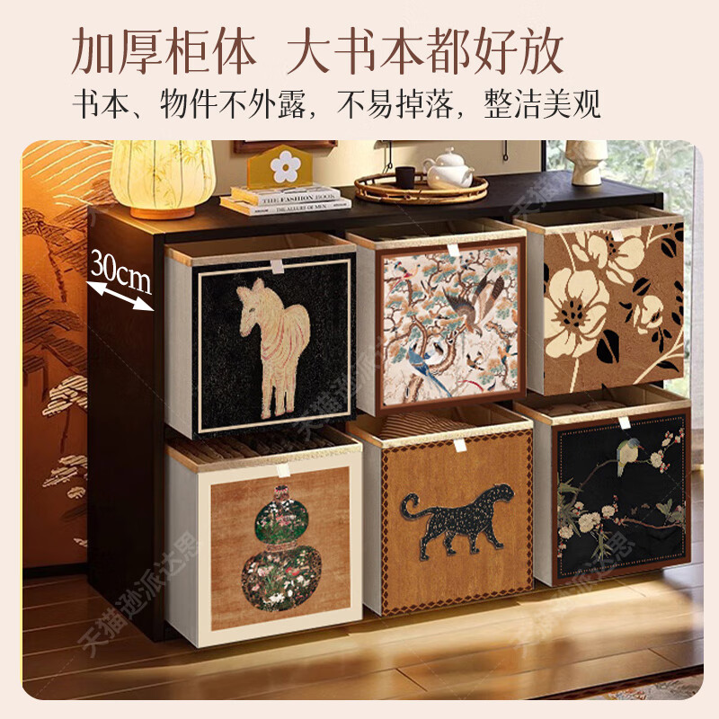 PULATA antique black bookshelf floor-to-ceiling storage rack living room home bookcase storage cabinet storage grid wall display cabinet