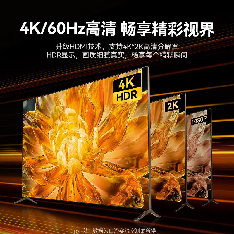 SAMZHE HDMI cable extension cable, high-definition 3D video cable, male to female conversion cable, computer to TV projector monitor cable, 3 meters black 30MN9