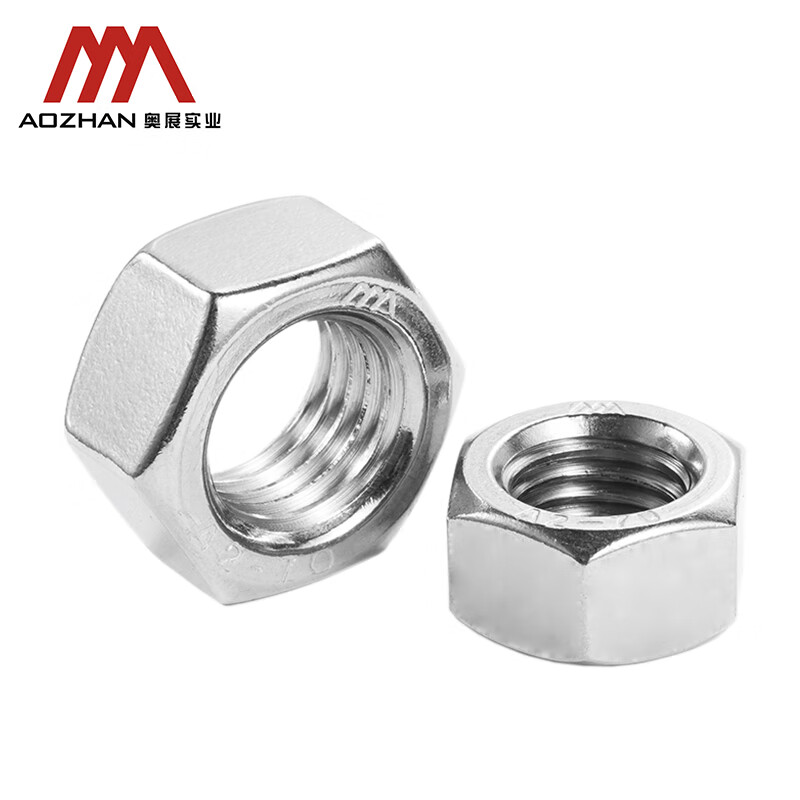 AOZHAN Industrial (AOZHAN) 304 stainless steel A2-70 hexagonal nut DIN934 full series M4 100 pieces/pack