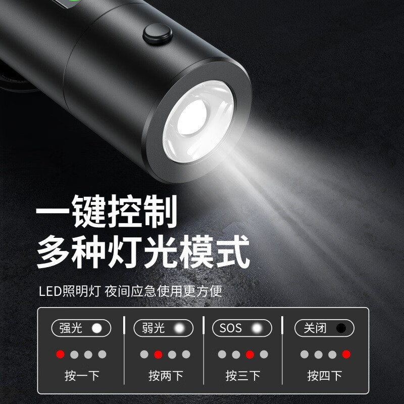 Factory No. 1 window-breaking artifact safety hammer car-mounted home escape hammer multi-functional temporary parking sign lighting cuttable seat belt