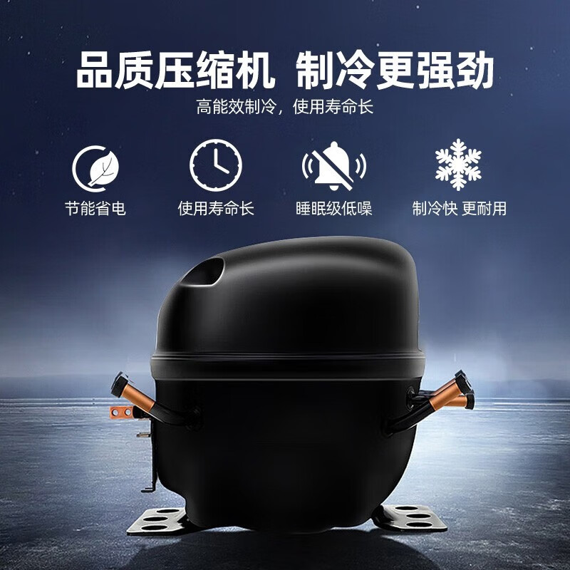 AICHEN small refrigerator mini small household refrigeration and freezing dual-purpose dormitory rental double-door office refrigerator energy-saving energy-saving first-class energy efficiency 88L silver approximately one kilowatt hour in three days