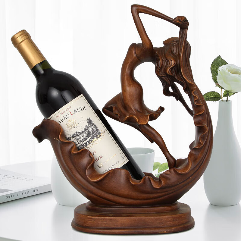 Shantou Lincun European-style creative beauty wine rack decoration living room wine cabinet Bogu rack decoration wine bottle storage wine bracket No. 4 dancing beauty wine rack
