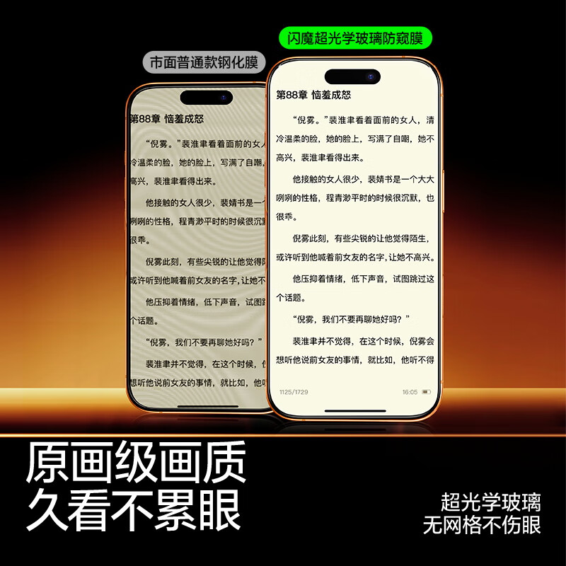 Flash Magic is suitable for Apple 17promax anti-peeping tempered film iphone17ProMax mobile phone film ultra-thin full-screen high-transparency no mesh anti-peeping anti-fingerprint dustproof protective film