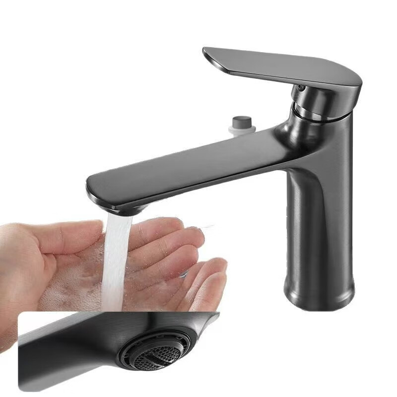 JOMOO official flagship all-copper hot and cold two-in-one basin under-counter basin washbasin bathroom cabinet faucet silver basin faucet with 60 cm long hose