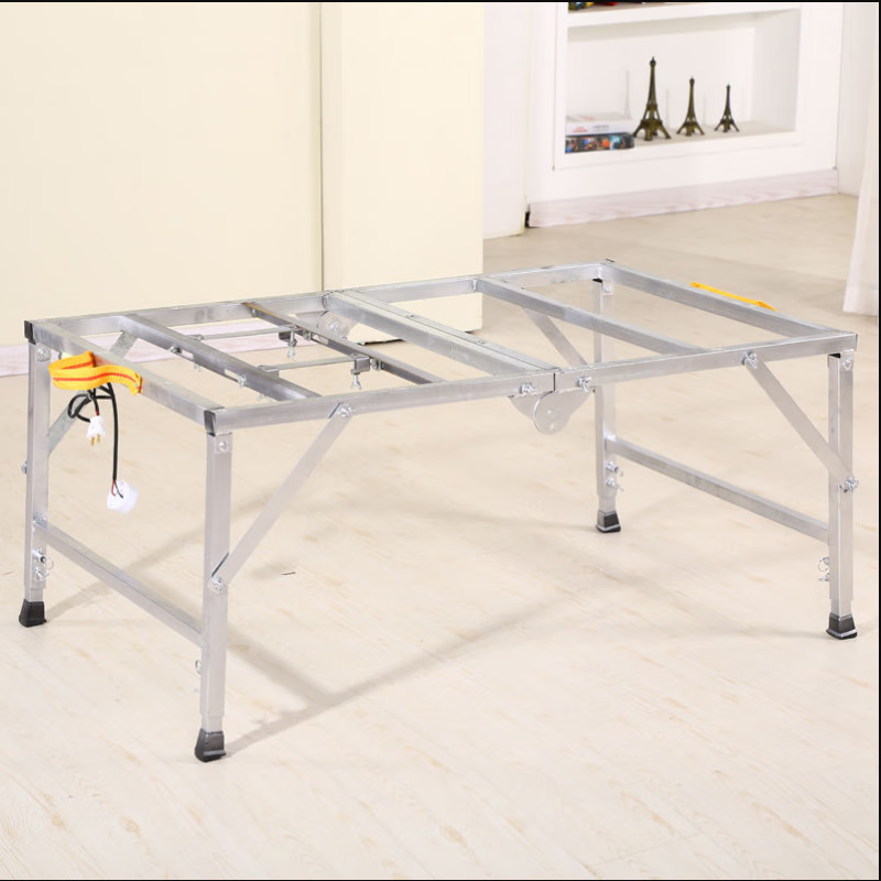 Woodworking workbench multifunctional push table flip saw portable table saw small lifting operation table folding woodworking saw table 80*120 bare frame without