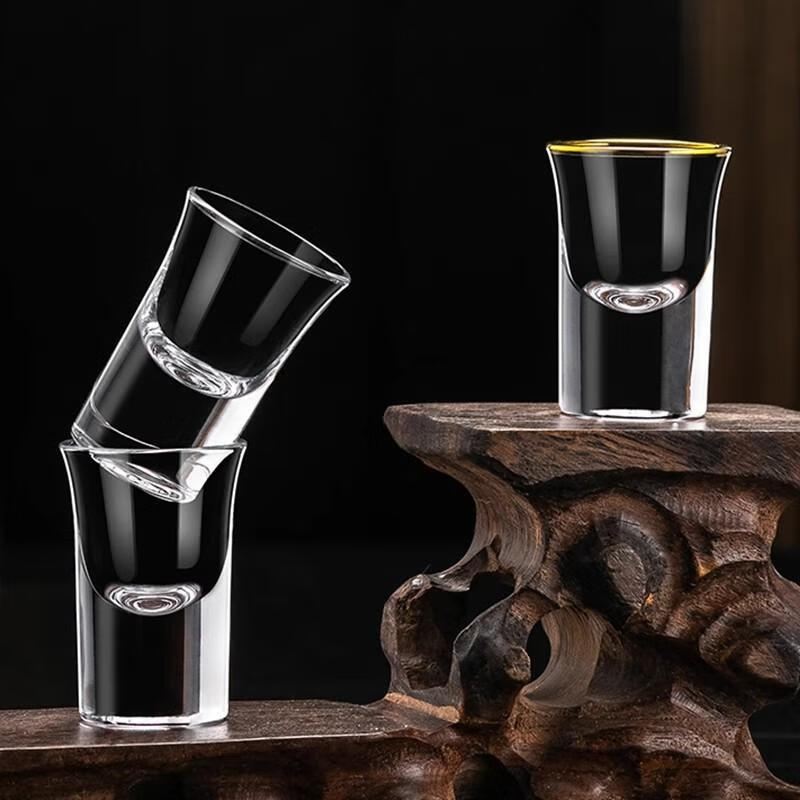 He Jiagong Japanese light luxury gold foil glass white wine cup household wine dispenser wine set wine cup gold foil wine dispenser 100ml 6 pieces + gold foil white wine cup 15ml 6 pieces