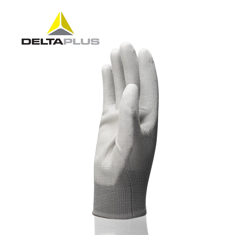 Delta 201705 machine repair and auto repair breathable fine operation PU dipped coating non-slip wear-resistant and oil-proof gloves white M