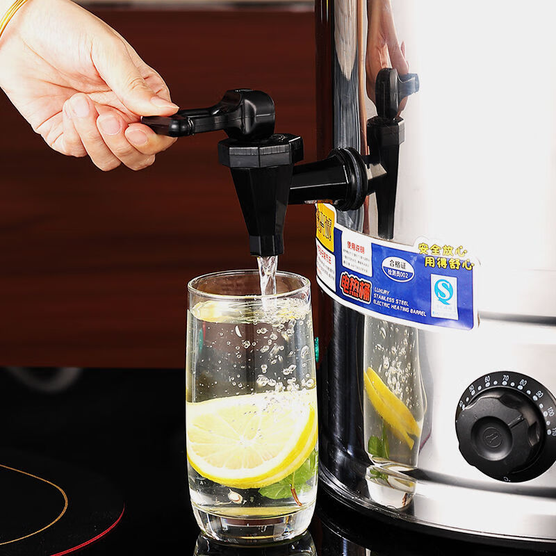 Kettle large capacity 20 liters 50 liters water boiler commercial boiling water barrel hot water barrel medicine barrel insulation integrated electric heating no faucet anti-dry boil 304 heating plate (about 26 pounds of water) 20000ml 20L