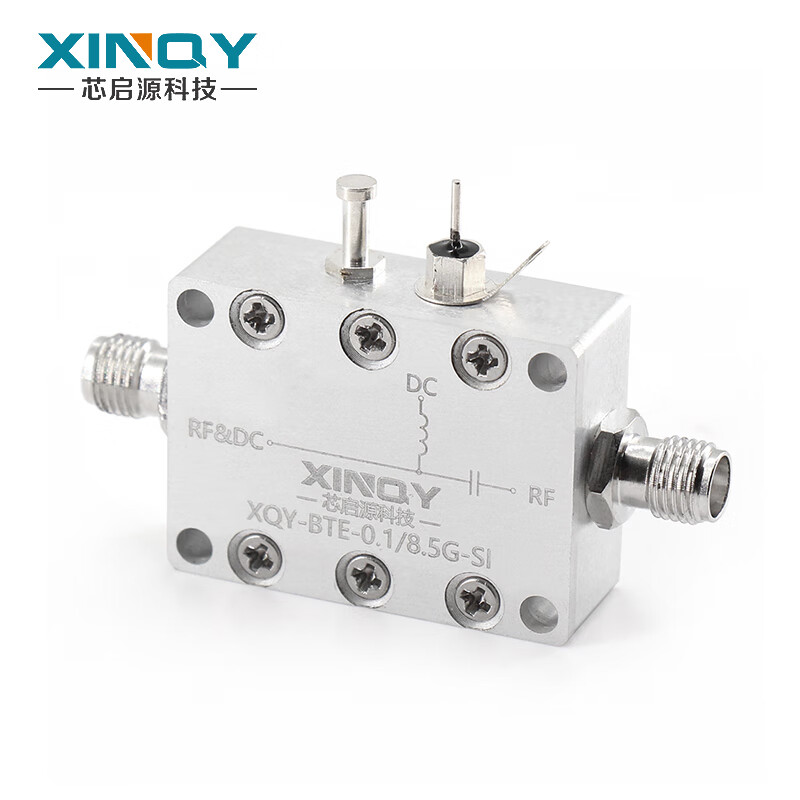 XINQY Xinqiyuan SMA RF wideband biaser 0.1-8.5G active device feeder 40GHz high frequency DC bias DC isolation box coaxial DC isolation 0.1-8.5G