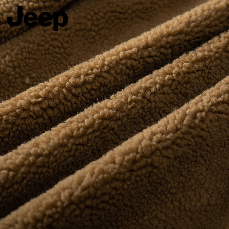 JEEP American genuine high-end pure cotton work jacket top men's spring and autumn American handsome heavyweight flight jacket autumn and winter 98805 black plus velvet counter genuine XL