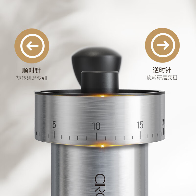 WCZ German hand grinder coffee bean grinder coffee manual grinder hand brewing appliance household hand grinder coffee machine ceramic grinding core hand grinder (stainless steel color) with anti-slip silicone ring