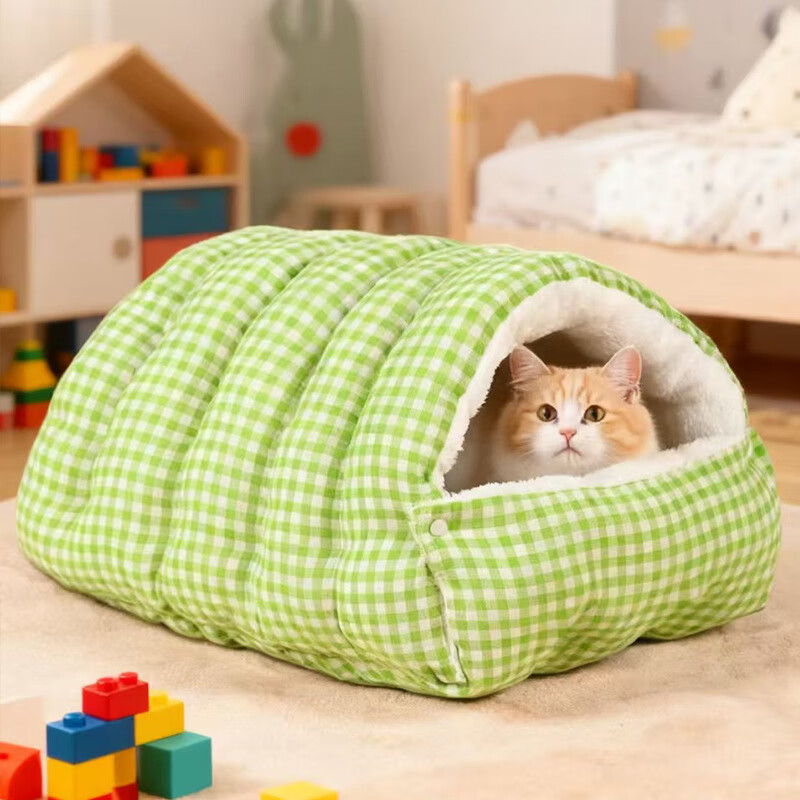 Crazy owner's cat nest is universal for all seasons, removable and washable, closed, safe, thickened and warm, cat house, cat and dog nest, pet supplies