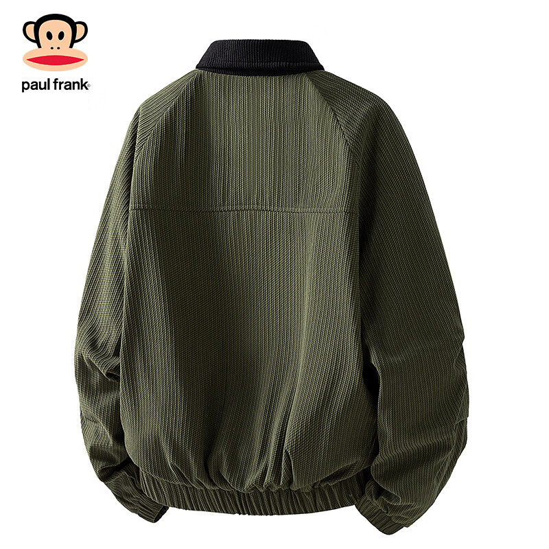 Paul Frank Jacket Men's Autumn and Winter New American Jacket Jacket Men's Lapel Top Autumn Men's Matte Black XL