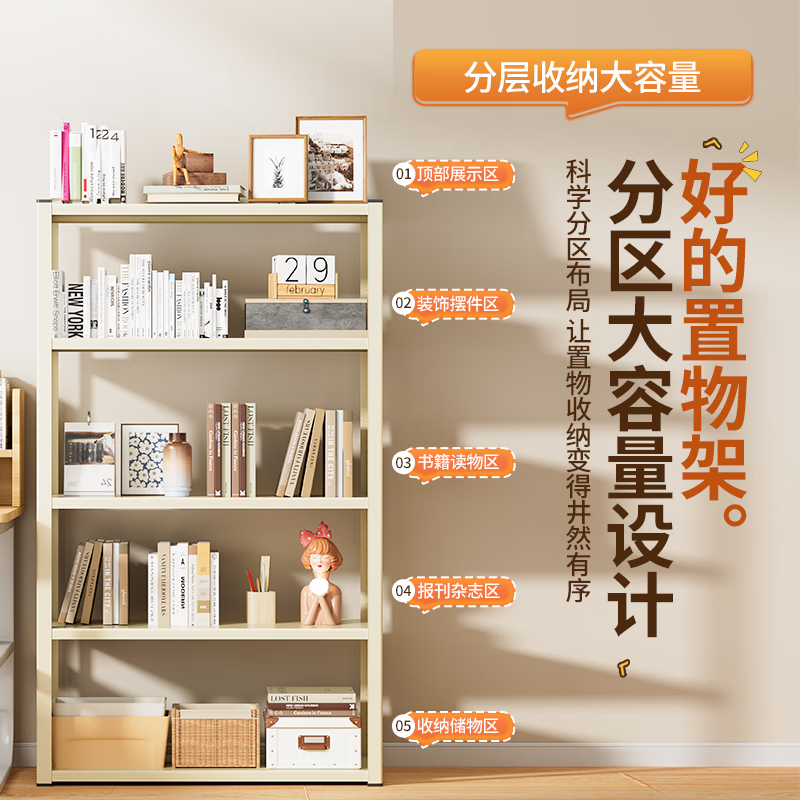 Huaxun Zhongxing multi-functional kitchen rack floor-standing shelf household storage rack microwave oven storage rack six layers 40*30*182