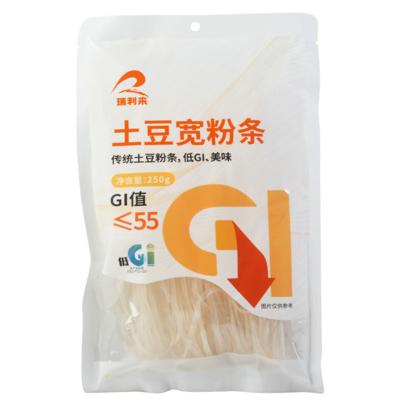 RUILILAI Low GI Potato Wide Vermicelli 250g Potato Fresh Potato Hot Pot Wide Vermicelli Malatang Hot Pot Ingredients Fast Food