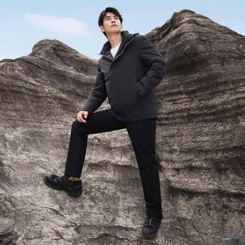 Qipai Outdoor Down Down Jacket Men's 2025 Winter Hooded Casual Young and Middle-aged Top Jacket