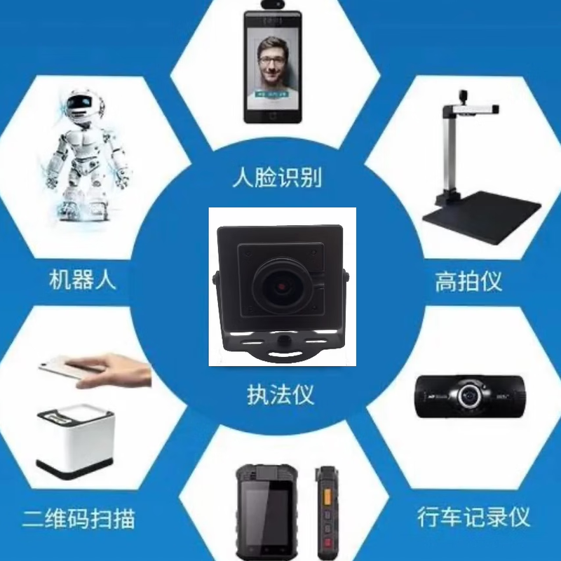 USB industrial camera 2 million high-definition 1080P wide-angle distortion-free module 720P face recognition Android uvc 720P_3.6mm with distortion (140 degrees) + shell black